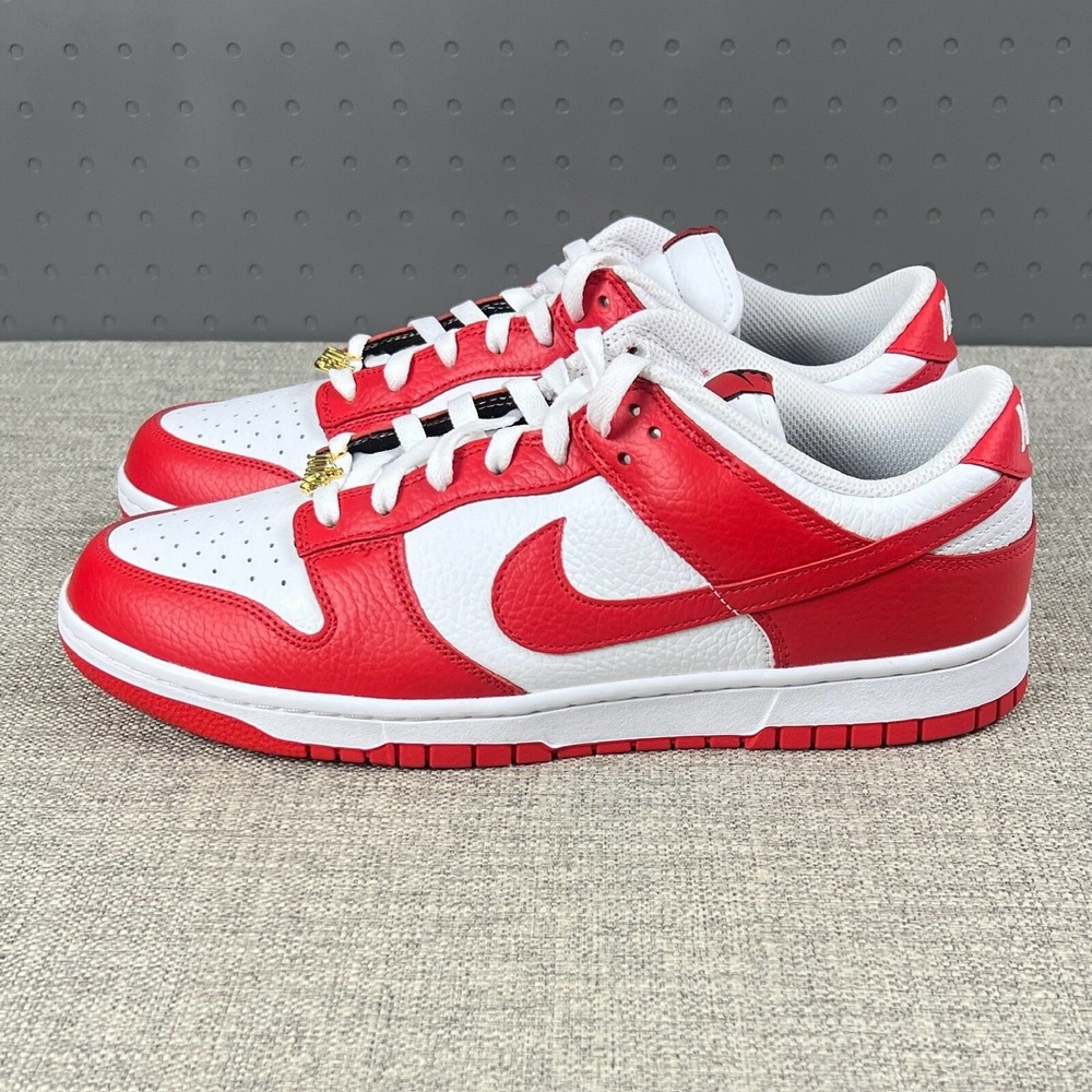Mens Size 11.5 - Nike Dunk Low ID Red White New Sneakers FJ2253 -901 - Picture 3 of 11